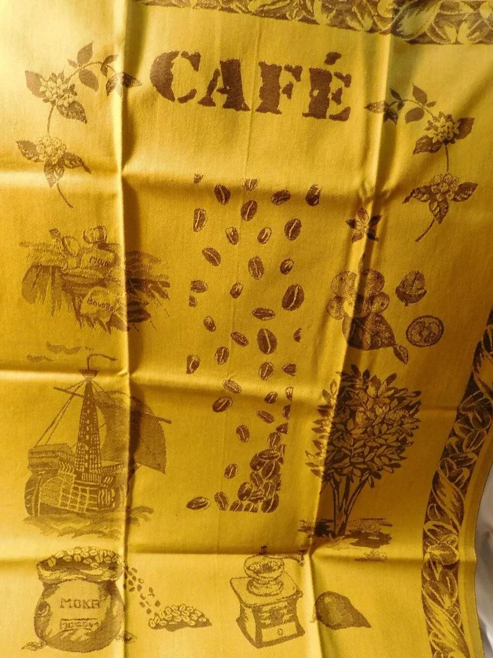 Runcible Spoon Café Coffee Theme Table Linens - Lot of 2 - New with Tags